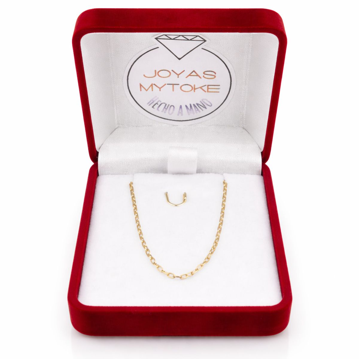 JOYAS MYTOKE - Cadena Oro 18 Kilates 45cm Eslabon Redondeado Hombre Mujer