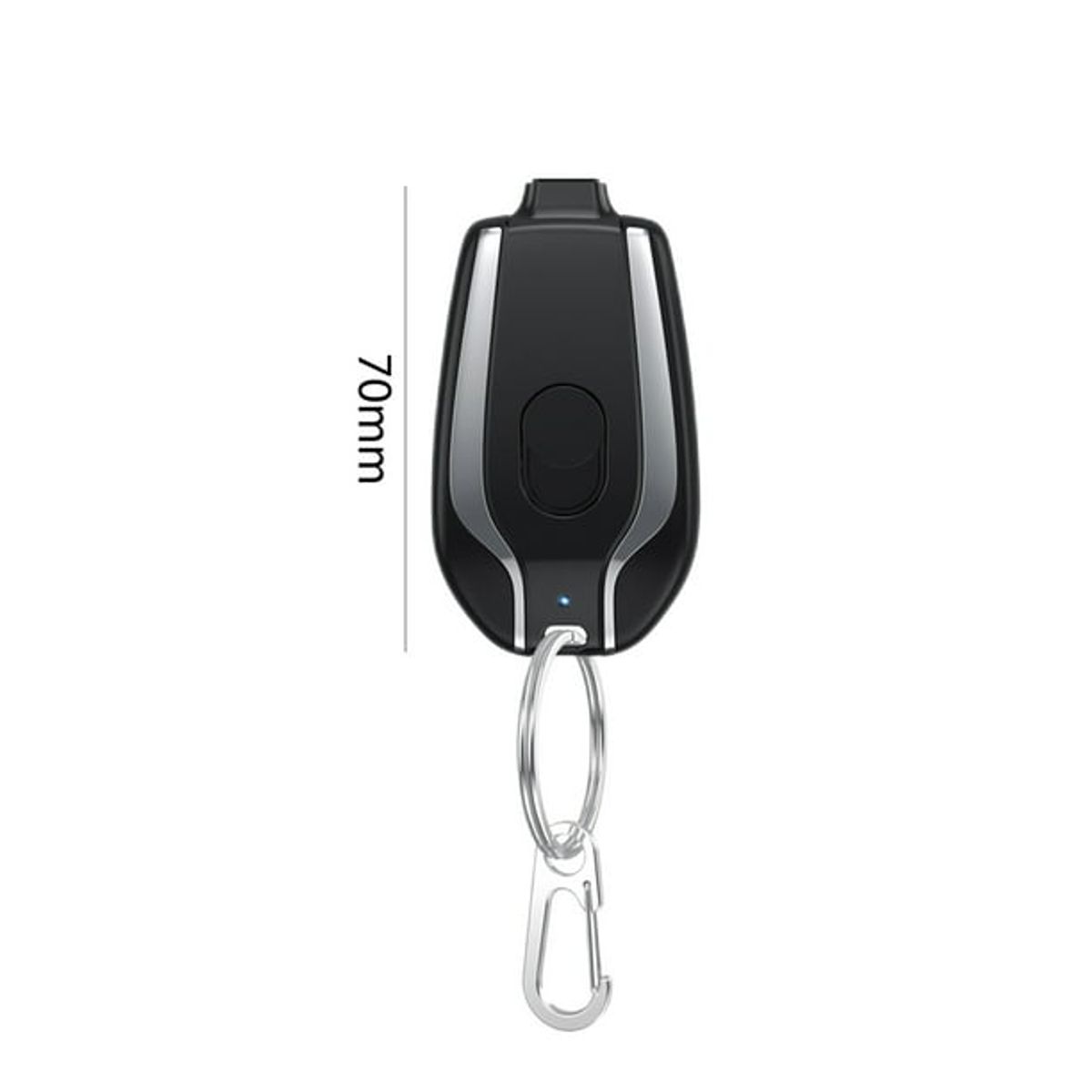 GENERICO - Llavero Cargador Portátil Tipo C Android Negro
