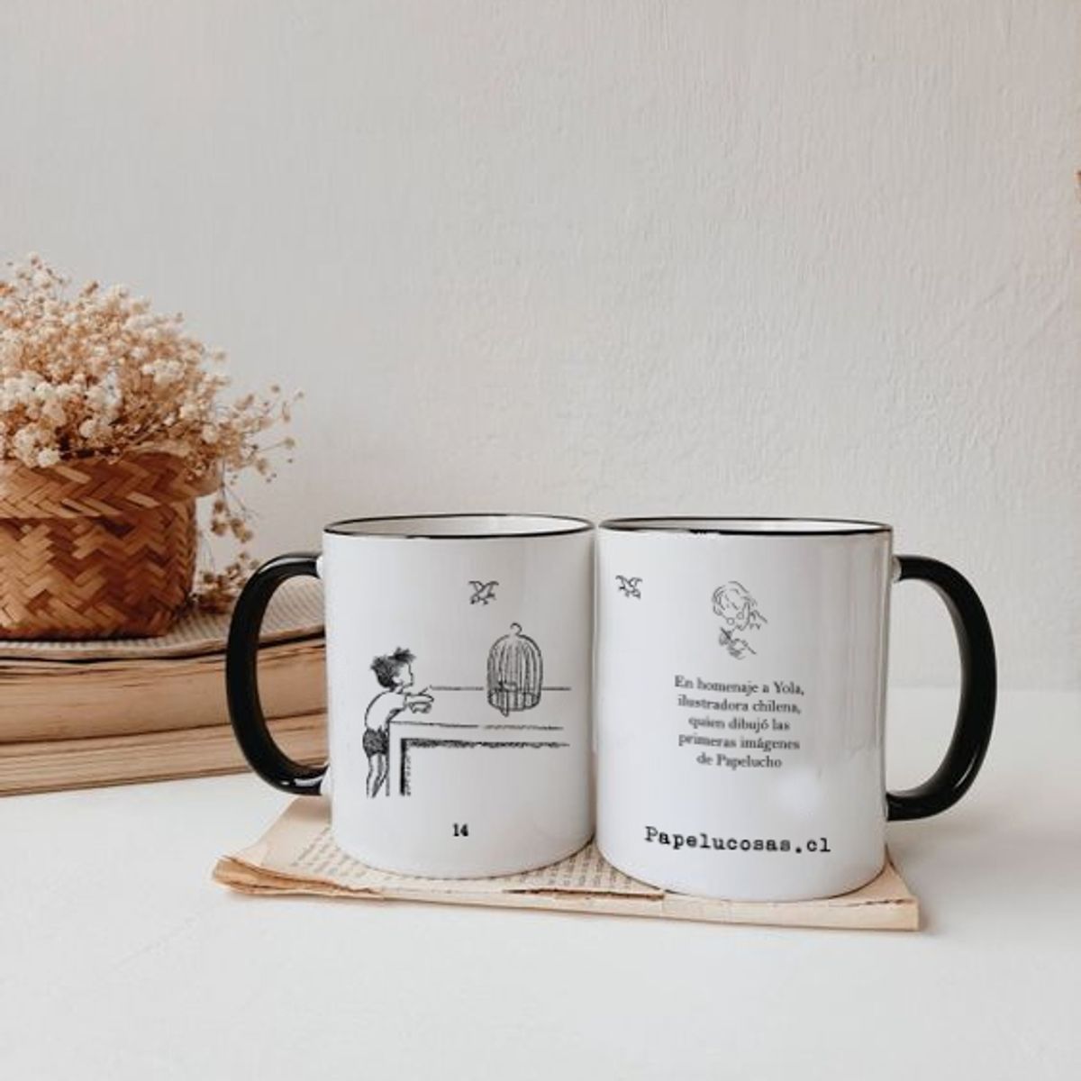 HERENCIA COLCHAGUA - Tazón Papelucosas Ilustrado Por Yola  Ilustración Nº14