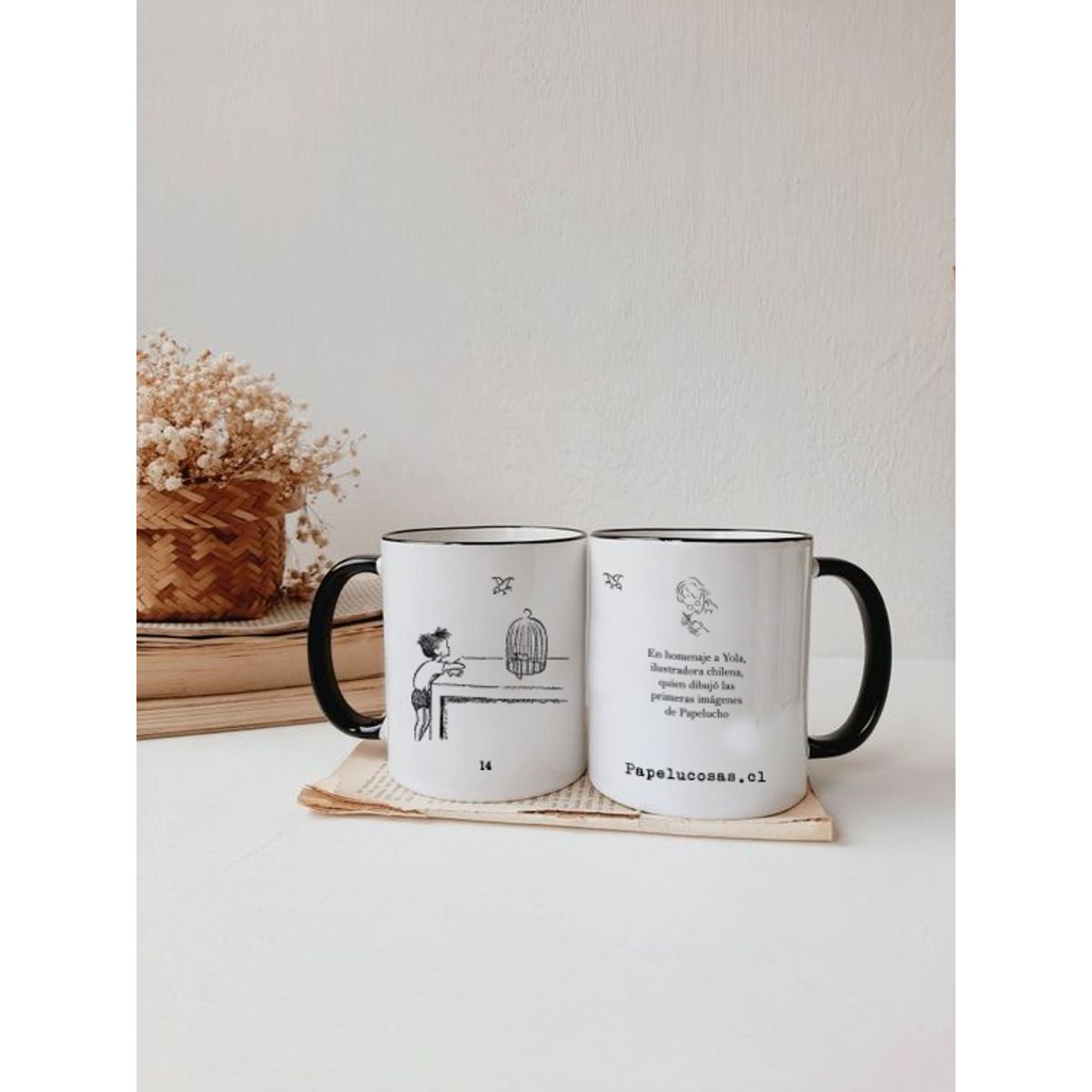 HERENCIA COLCHAGUA - Tazón Papelucosas Ilustrado Por Yola  Ilustración Nº14