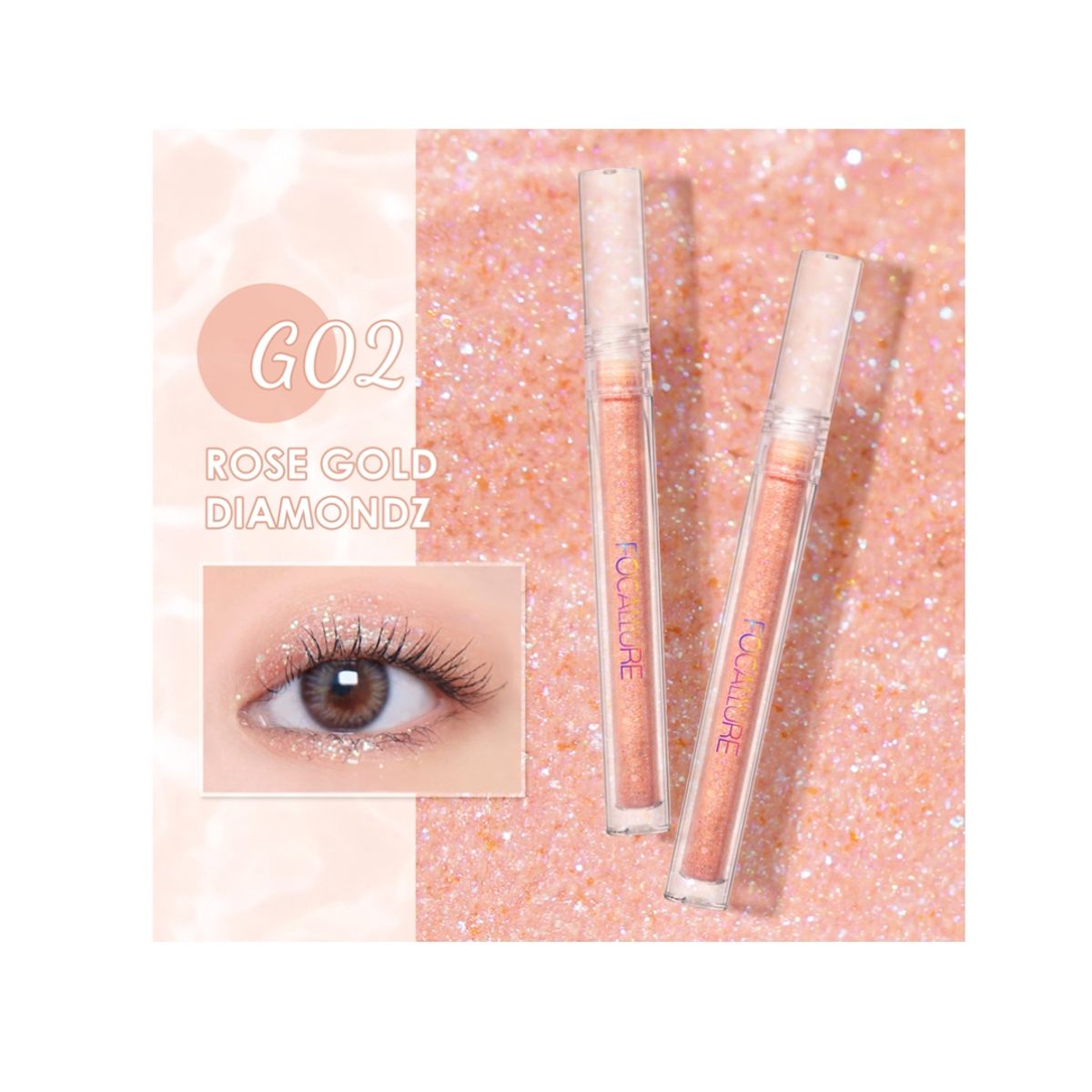 GENERICO - Glittering Liquid G02 Focallure Delineador Glitter