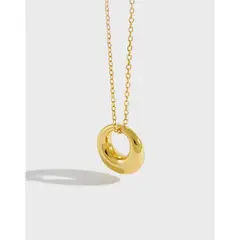 NAZ - Collar Plata - Halo dorado