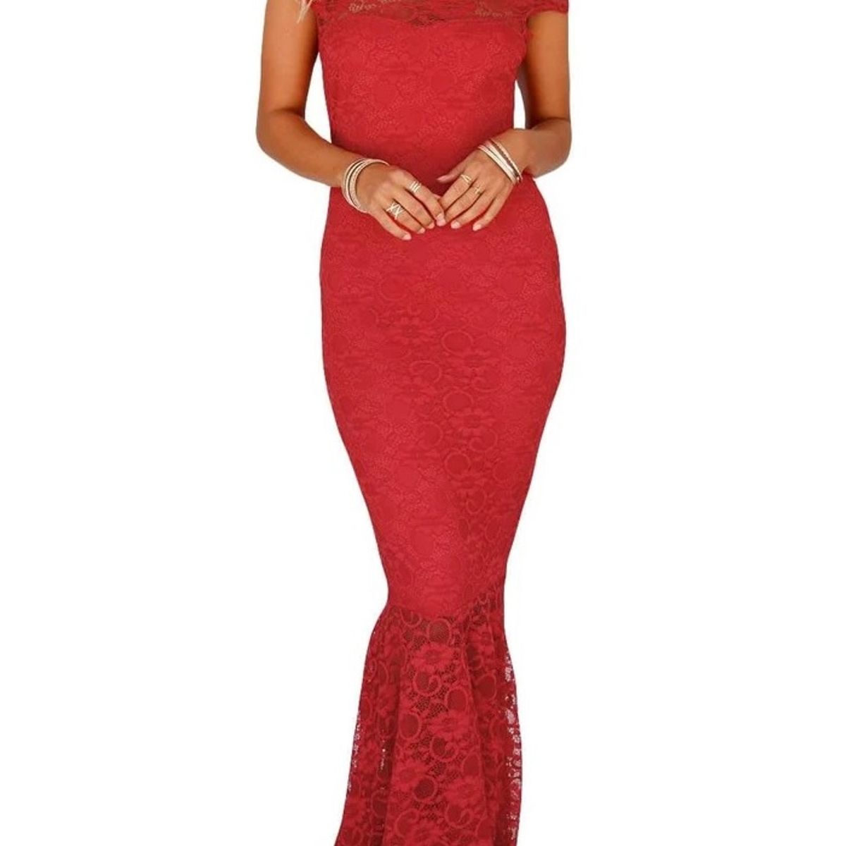 ARRAKASTA - Vestido sirena de encaje