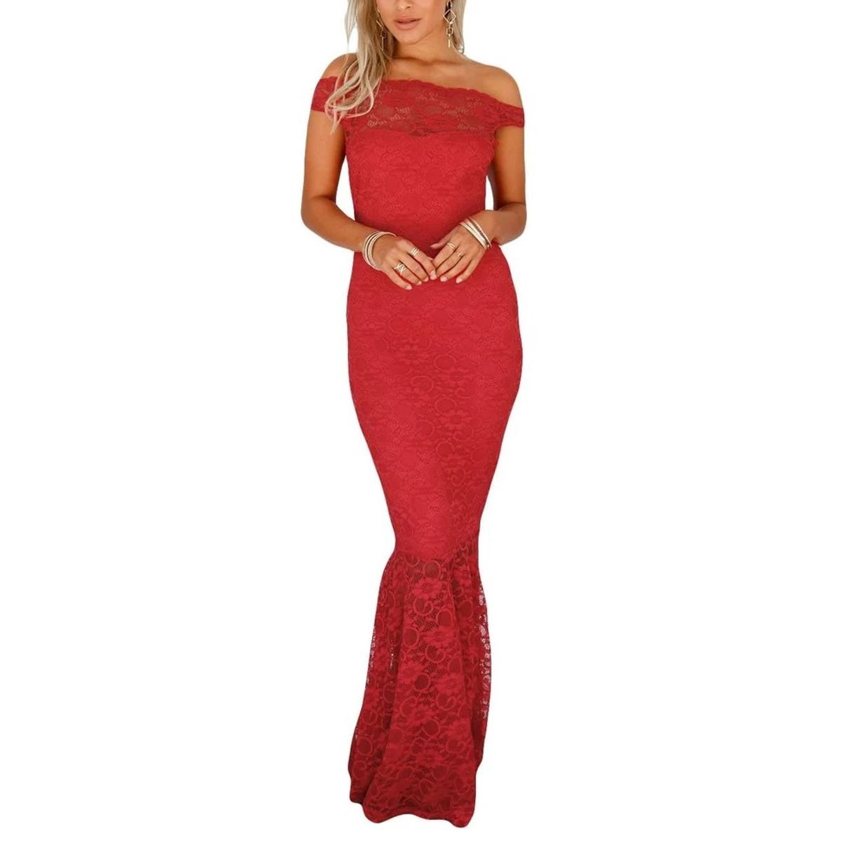 ARRAKASTA - Vestido sirena de encaje