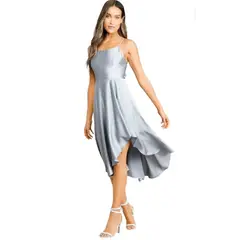 LUNA - Vestido Elegante Satin De Gala Fiesta Noche 2400