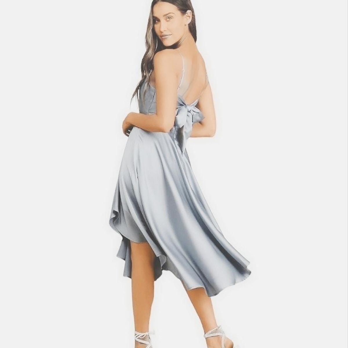 LUNA - Vestido Elegante Satin De Gala Fiesta Noche 2400