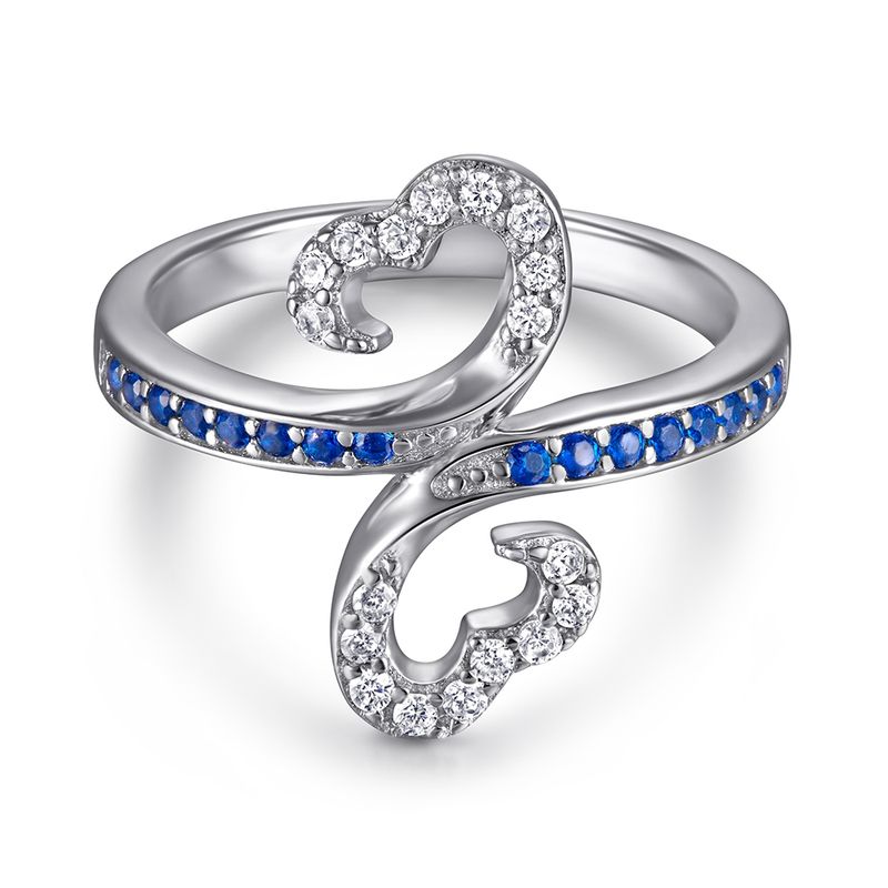 NAZ - anillo plata Corazones Azul Eterno