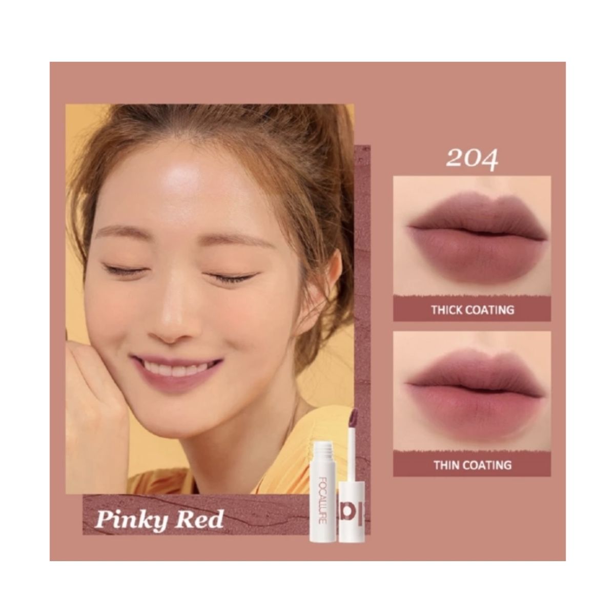 FOCALLURE - True Mate Lip Clay 204 Labial Mate - Focallure