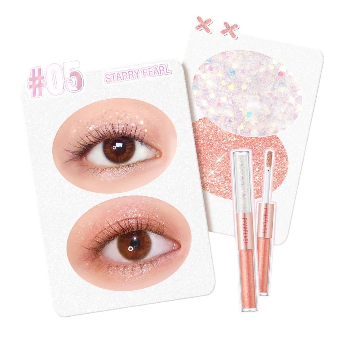 PINKFLASH - 2 In 1 All Glow 05 Sombra Liquida Y Glitter Pinkflash