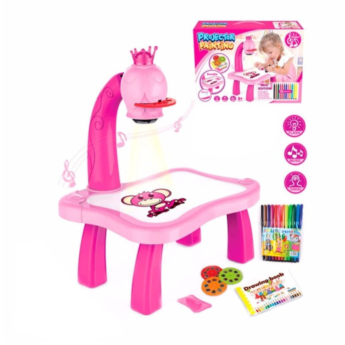 GENERICO - Mesa Proyector Led Didactica De Dibujo Para Niños