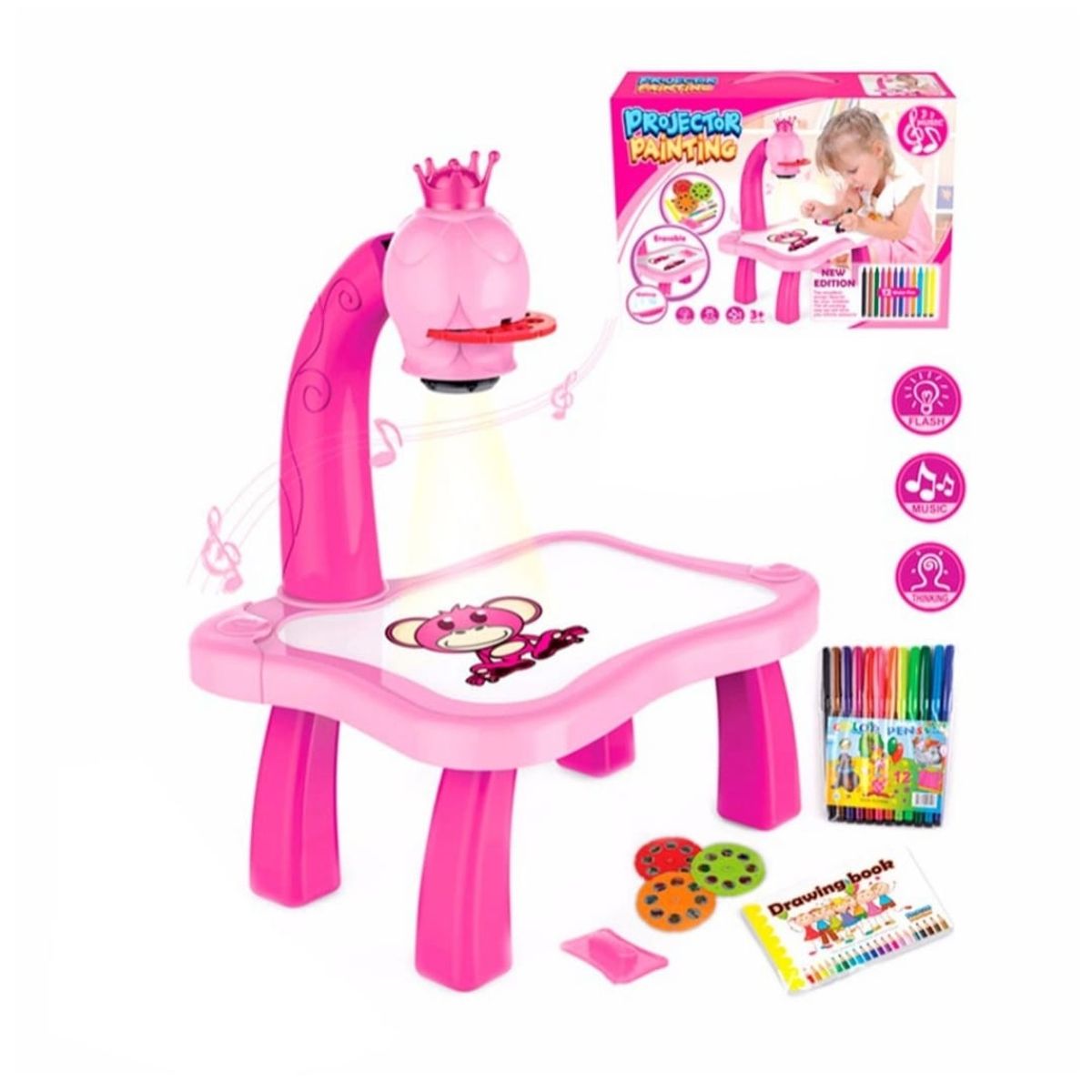 GENERICO - Mesa Proyector Led Didactica De Dibujo Para Niños