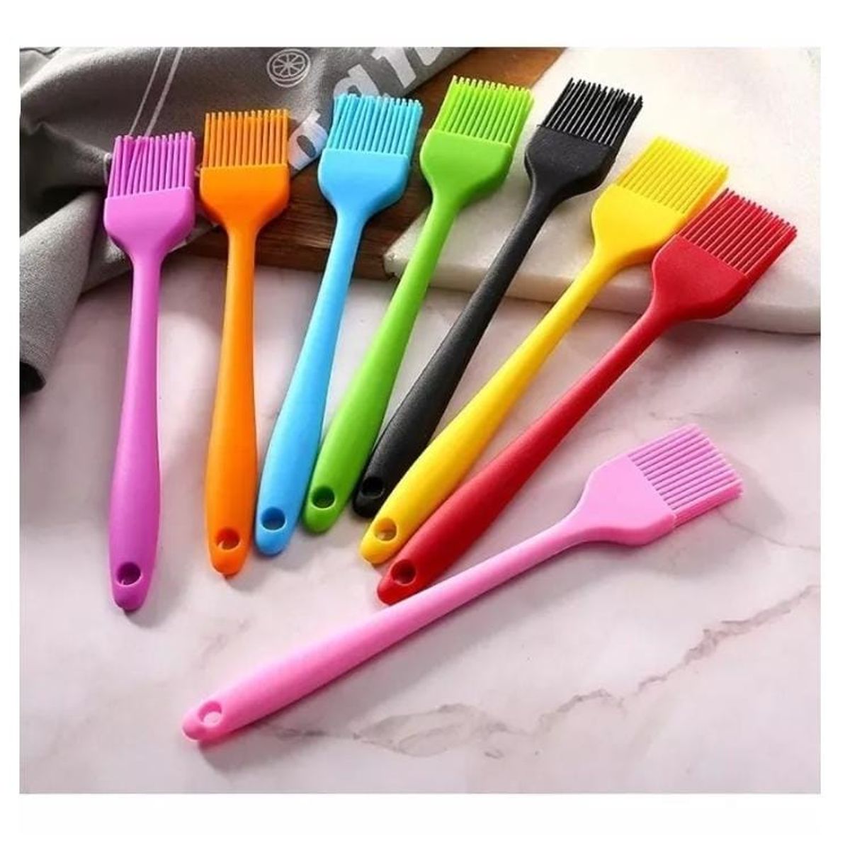 GENERICO - PACK 4 Brochas De Silicona Repostería Pincel Cocina Asado