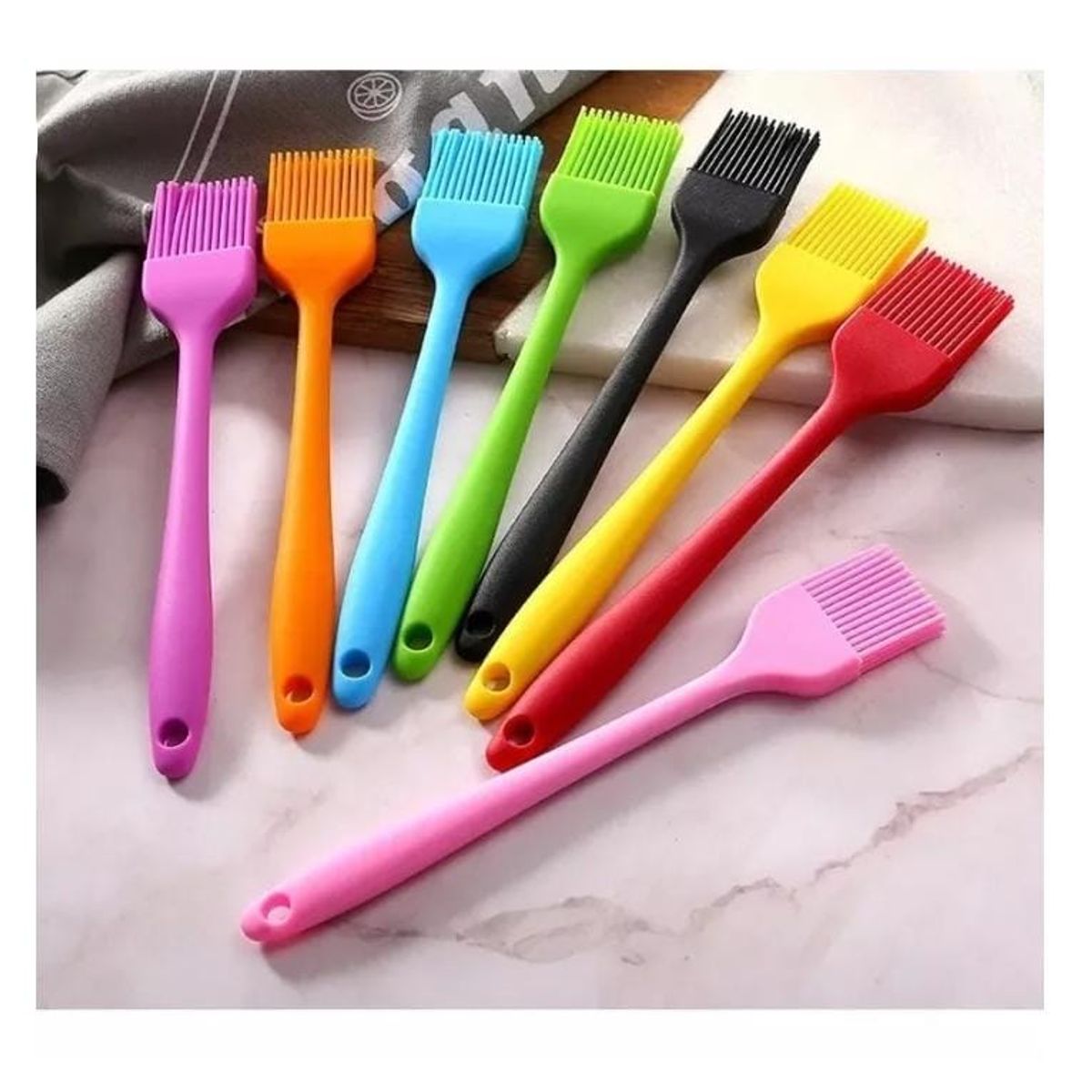 GENERICO - PACK 4 Brochas De Silicona Repostería Pincel Cocina Asado