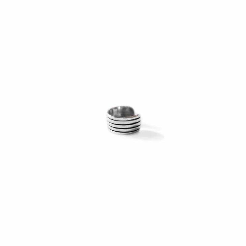 GOIA - Cuff Mediano Líneas Plata