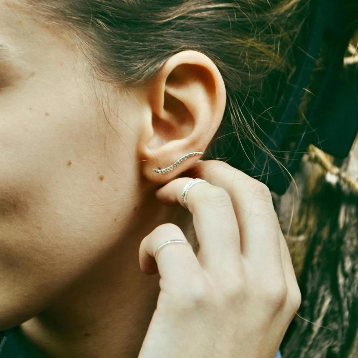 GOIA - Aro Unisex Trepador Snake Plata