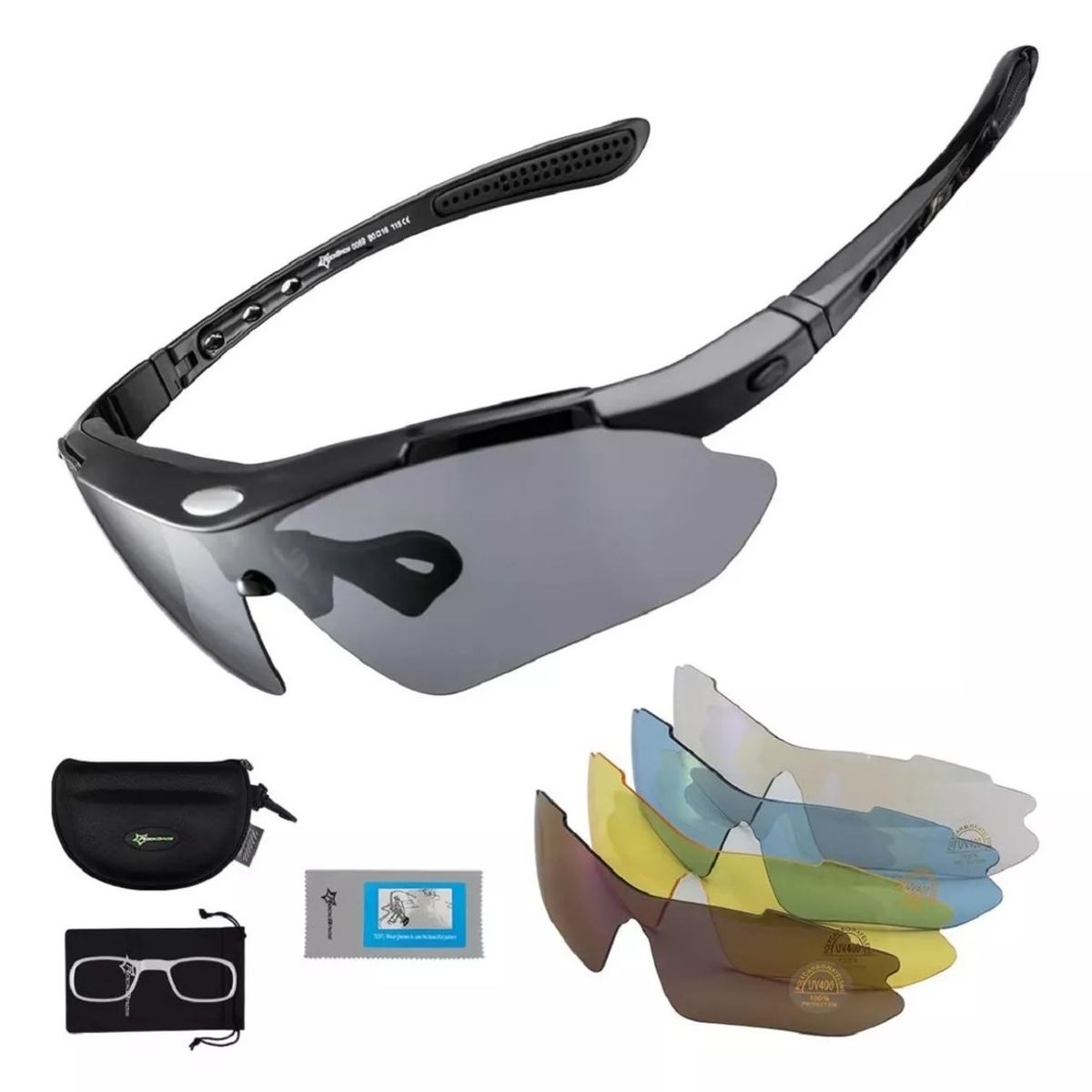 GENERICO - Lentes Tacticos 5 Micas Ciclismo - Airsoft - Paintball GENERICO
