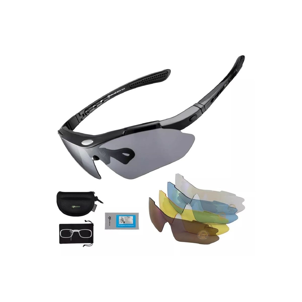 GENERICO - Lentes Tacticos 5 Micas Ciclismo - Airsoft - Paintball GENERICO