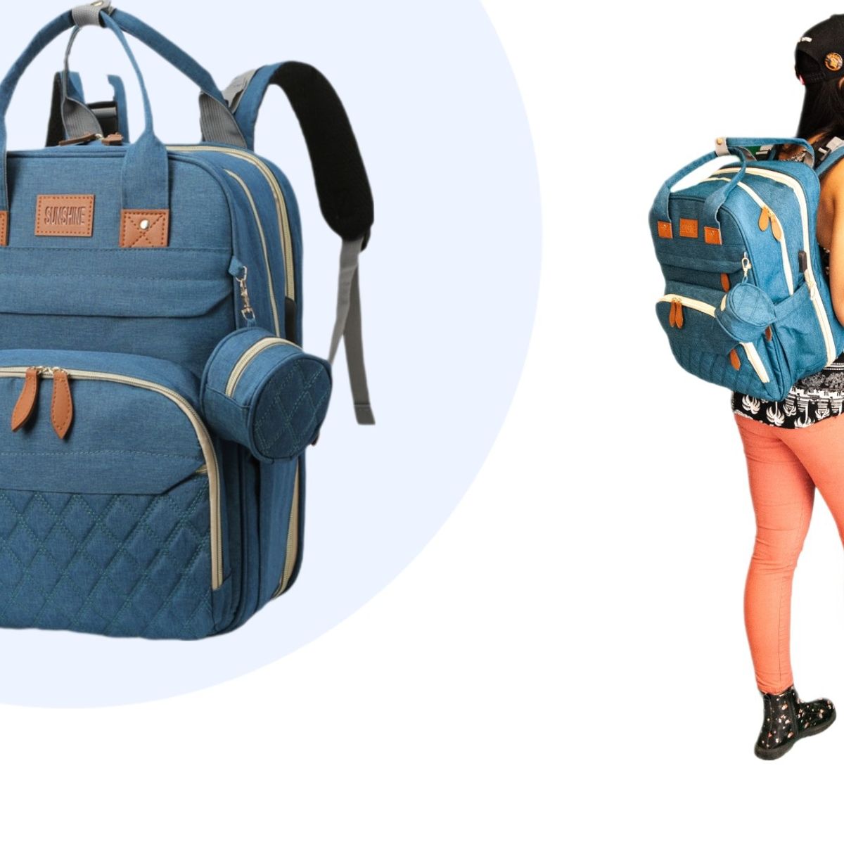 GENERICO - Bolso maternal infantil pañalera mochila multifuncional