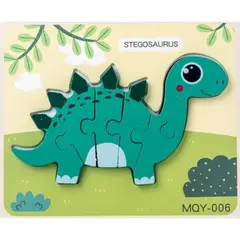 GENERICO - Rompecabeza de madera montessori dinosaurioio