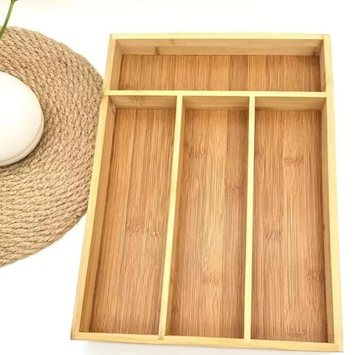 GENERICO - Organizadora Caja Madera Para Tenedores Cucharas Y Cuchillos De Mesa