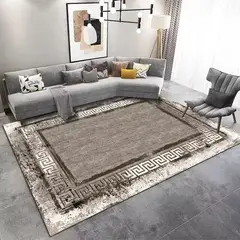 GENERICO - Alfombra 3d Con Diseño Geometrico Cuadrados 200x240 Cm