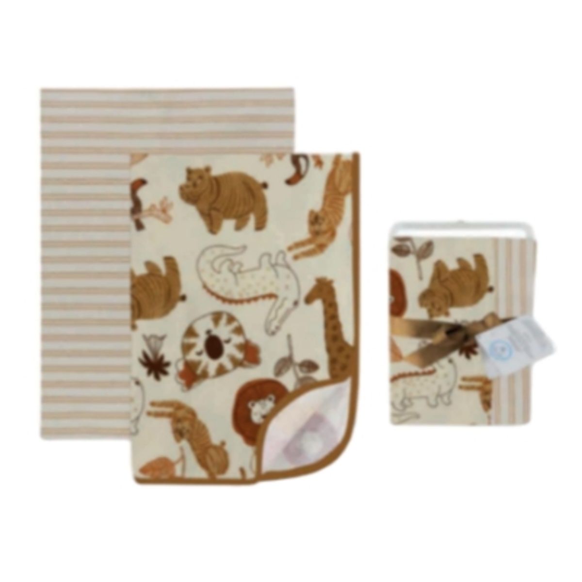 TEDMIMAK - Set de 2 Mantas De Algodón para Bebés Tedmimak Niño