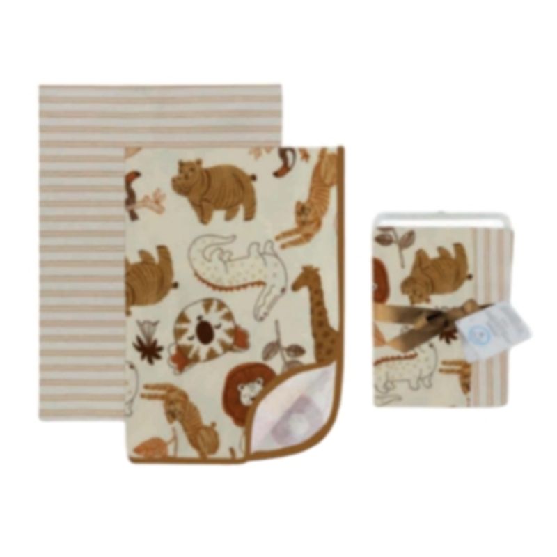 TEDMIMAK - Set de 2 Mantas De Algodón para Bebés Tedmimak Niño