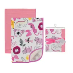 TEDMIMAK - Set de 2 Mantas De Algodón para Bebés Niña