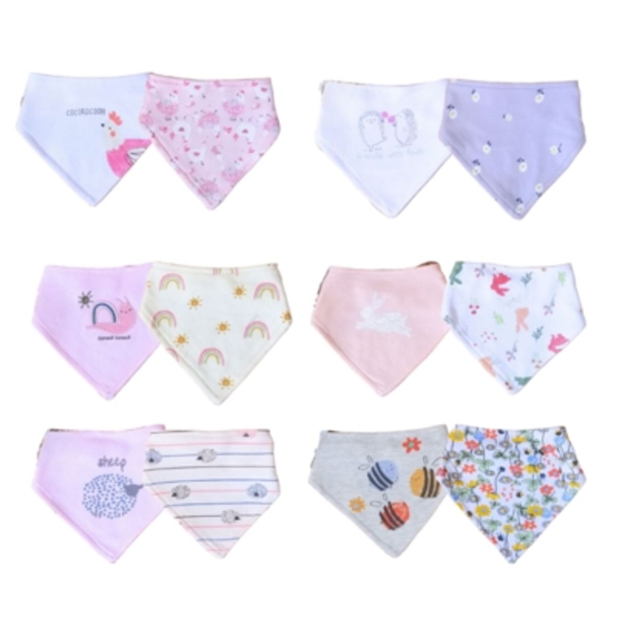 TEDMIMAK - Pack 2 Bandanas Estampadas para Bebés Tedmimak