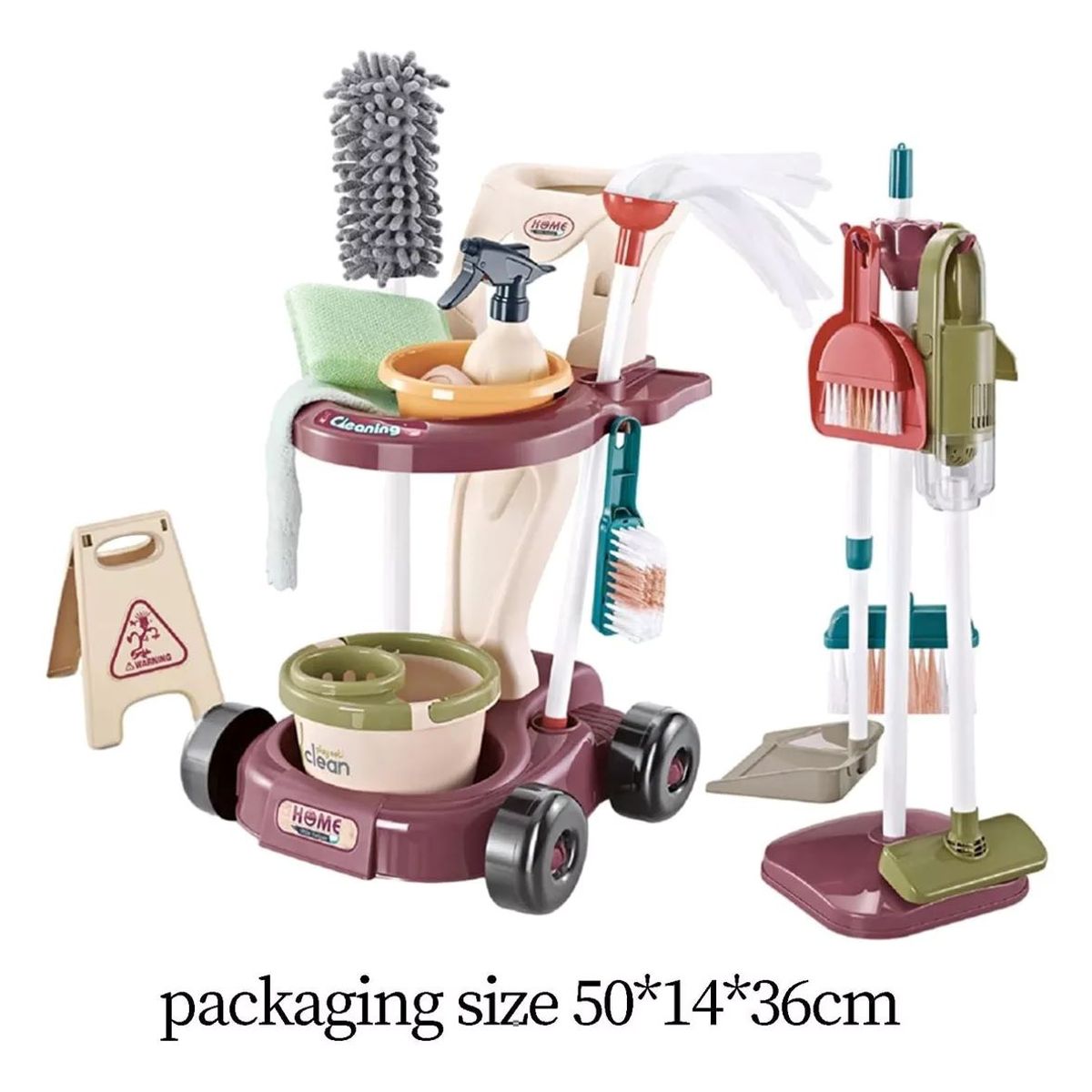 GENERICO - Set Carrito De Aseo Limpieza Juguete Didáctico Para Niños