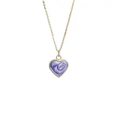 GENERICO - Collar lovely Morado chapado en oro