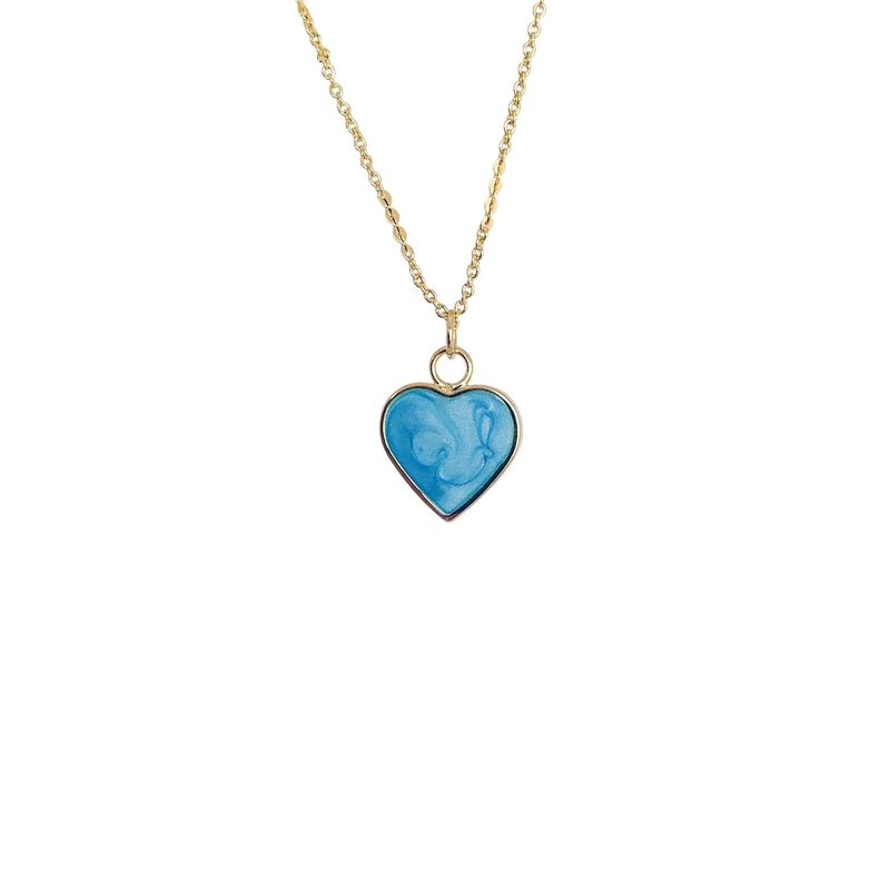 GENERICO - Collar lovely Azul chapado en oro