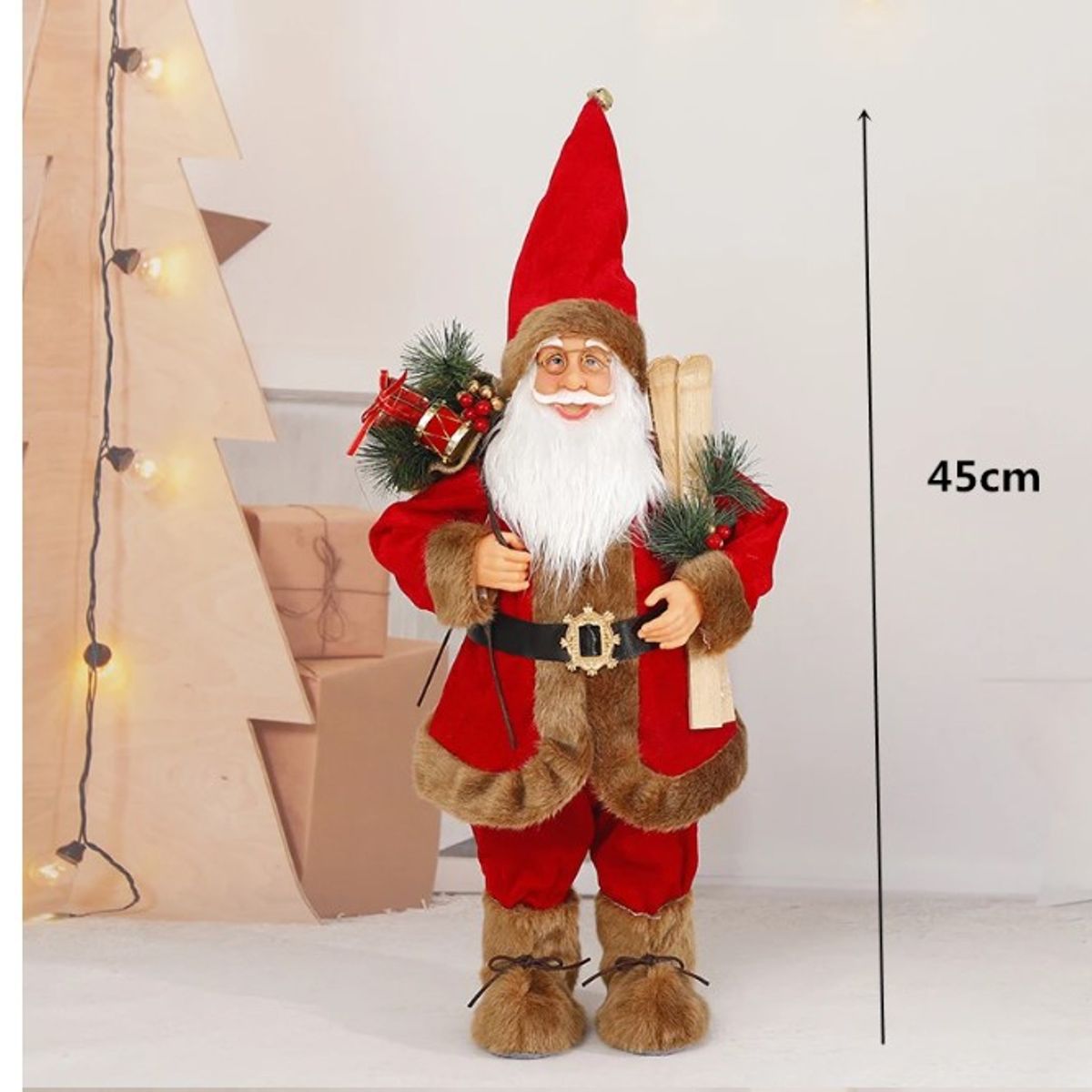 GENERICO - Viejo Pascuero Muñeco De Navidad 45 Cms Elegantes Calidad