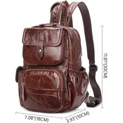 GENERICO - Mochila Cuero Genuino