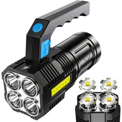 KUANGYE - Pack 2 Linternas Led Táctica Recargable Luz Potente Larga