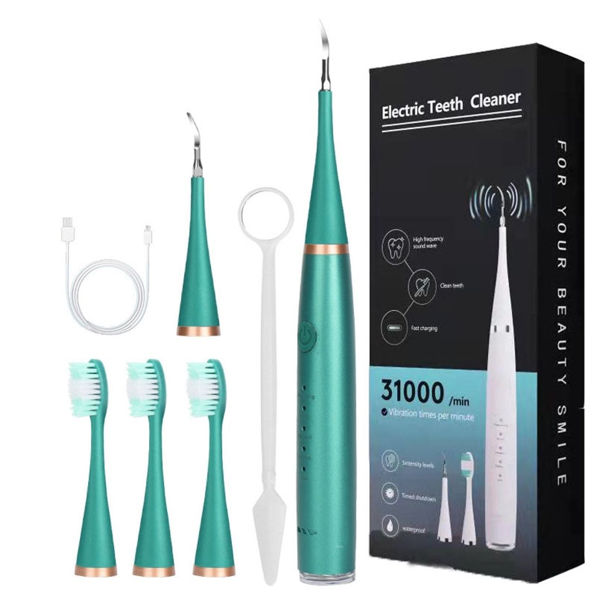 KUANGYE - Cepillo De Dientes Limpiador Removedor De Sarro Raspador