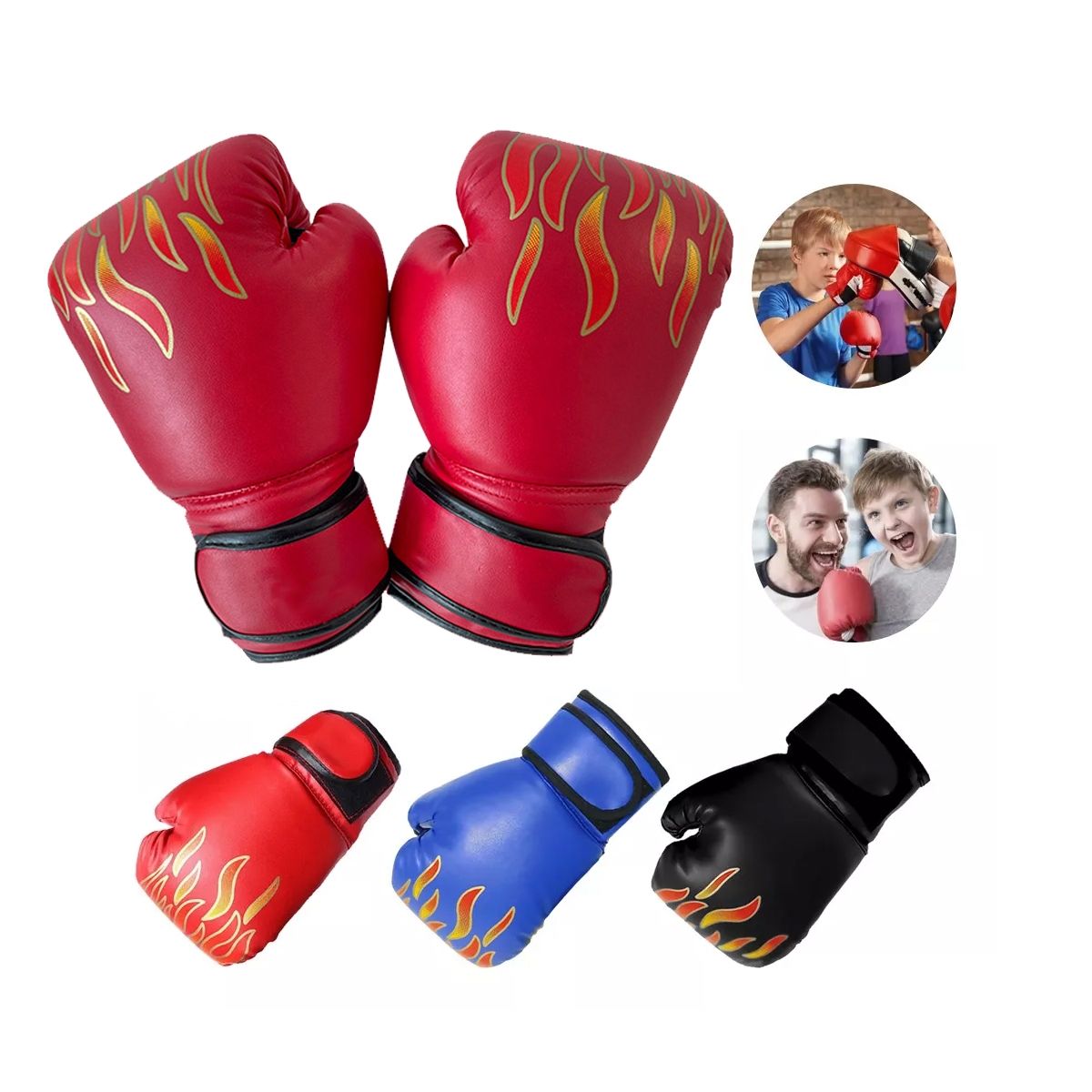 EDWINAYY - Guantes De Boxeo Profesional Con Velcro Muay Thai