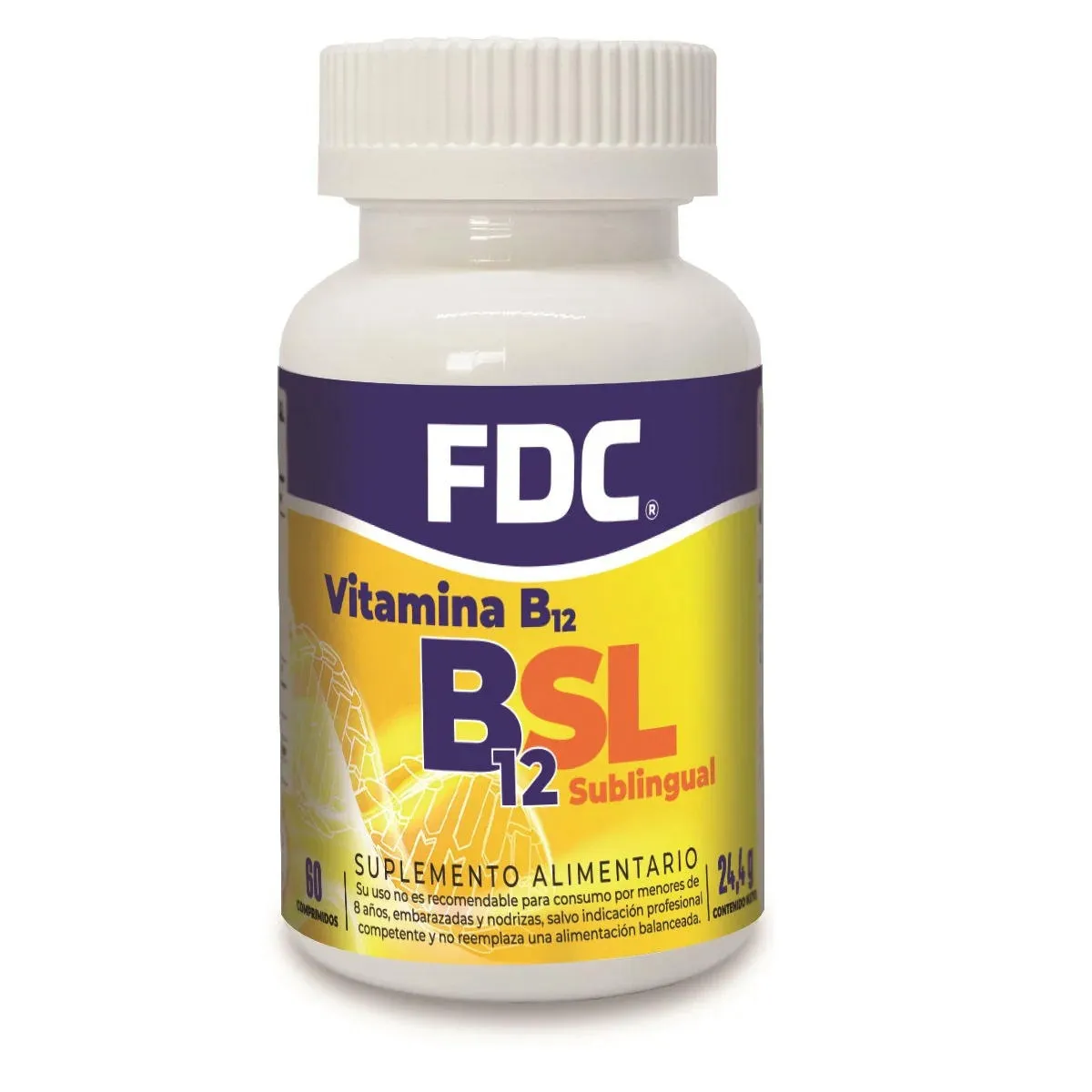 FDC - VITAMINA B12 SUBLINGUAL FDC x 60 COMPRIMIDOS
