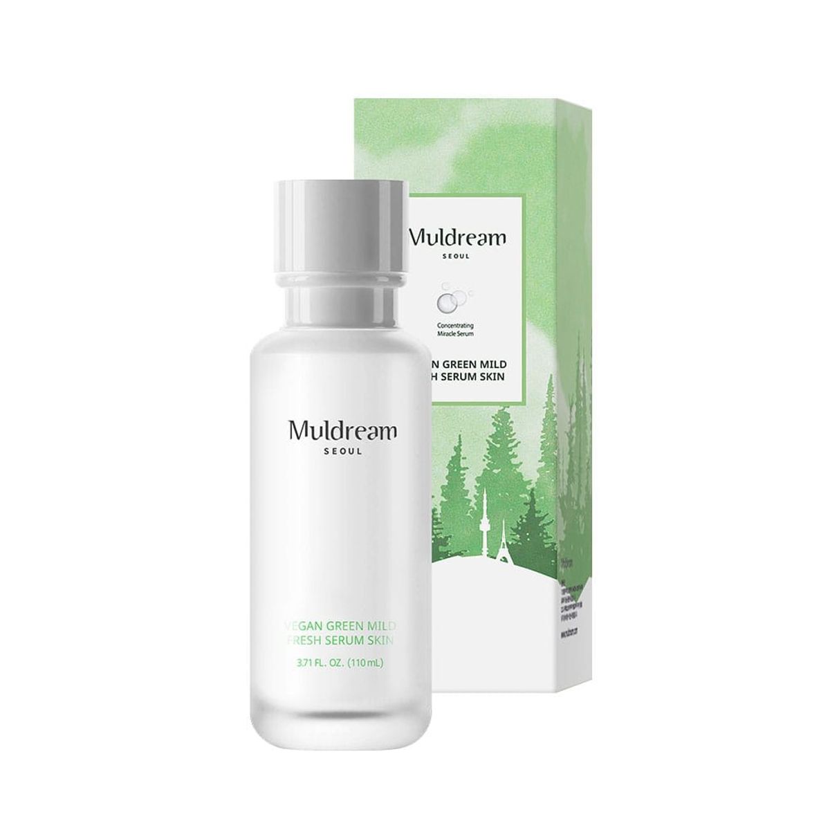 MULDREAM - Tónico serum 2 en 1 / Vegan green mild fresh serum toner Vegana / Cosmética Coreana.-