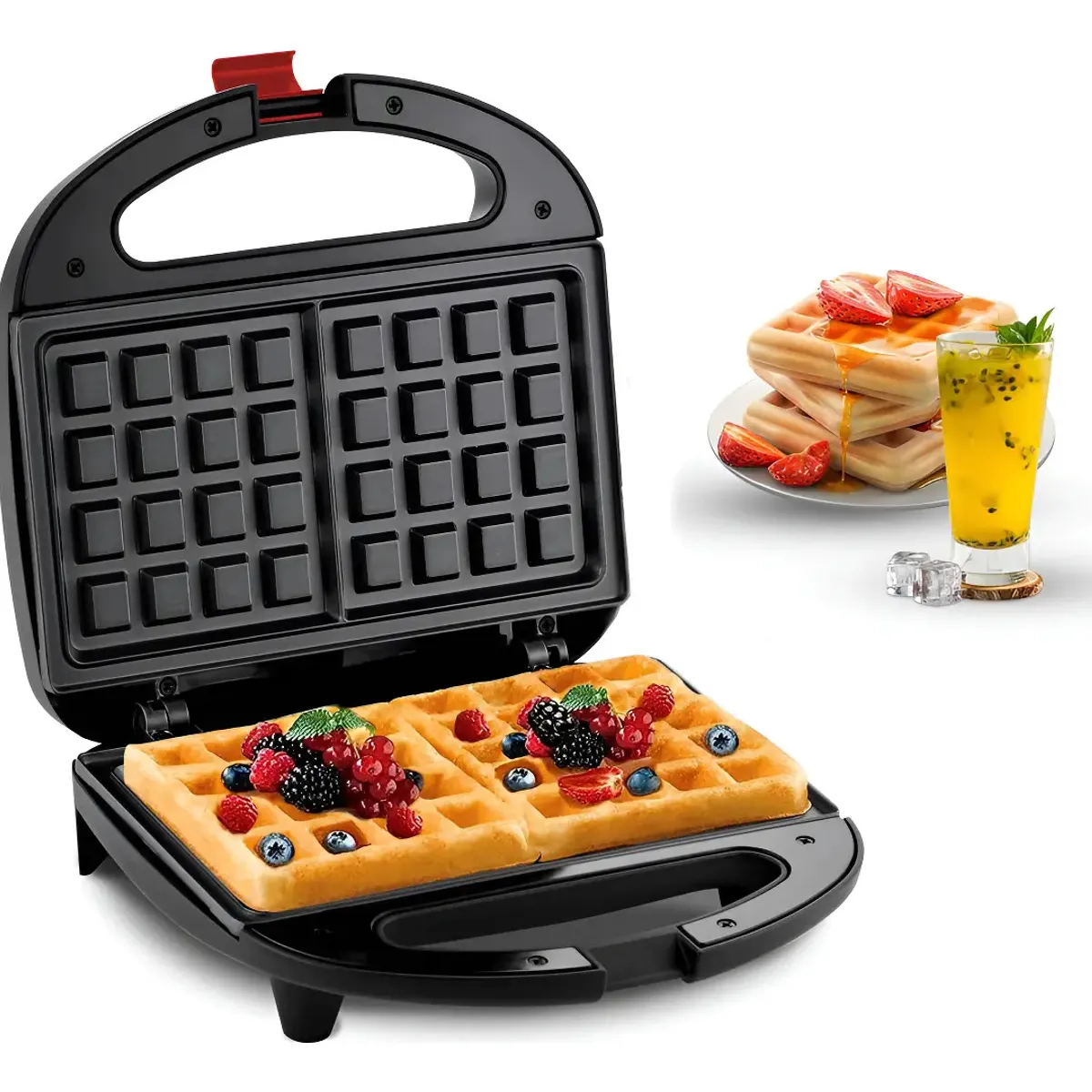 GENERICO - Maquina De Waffles Waflera Para Cocina Hogar Repostería Preparacion Rapida Postres Desayunos