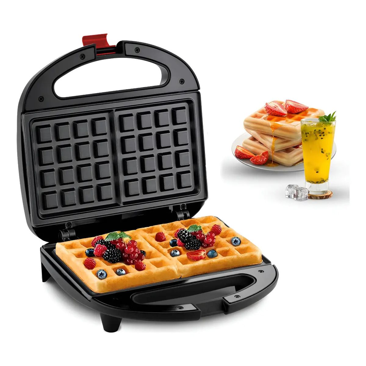 GENERICO - Maquina De Waffles Waflera Para Cocina Hogar Repostería Preparacion Rapida Postres Desayunos