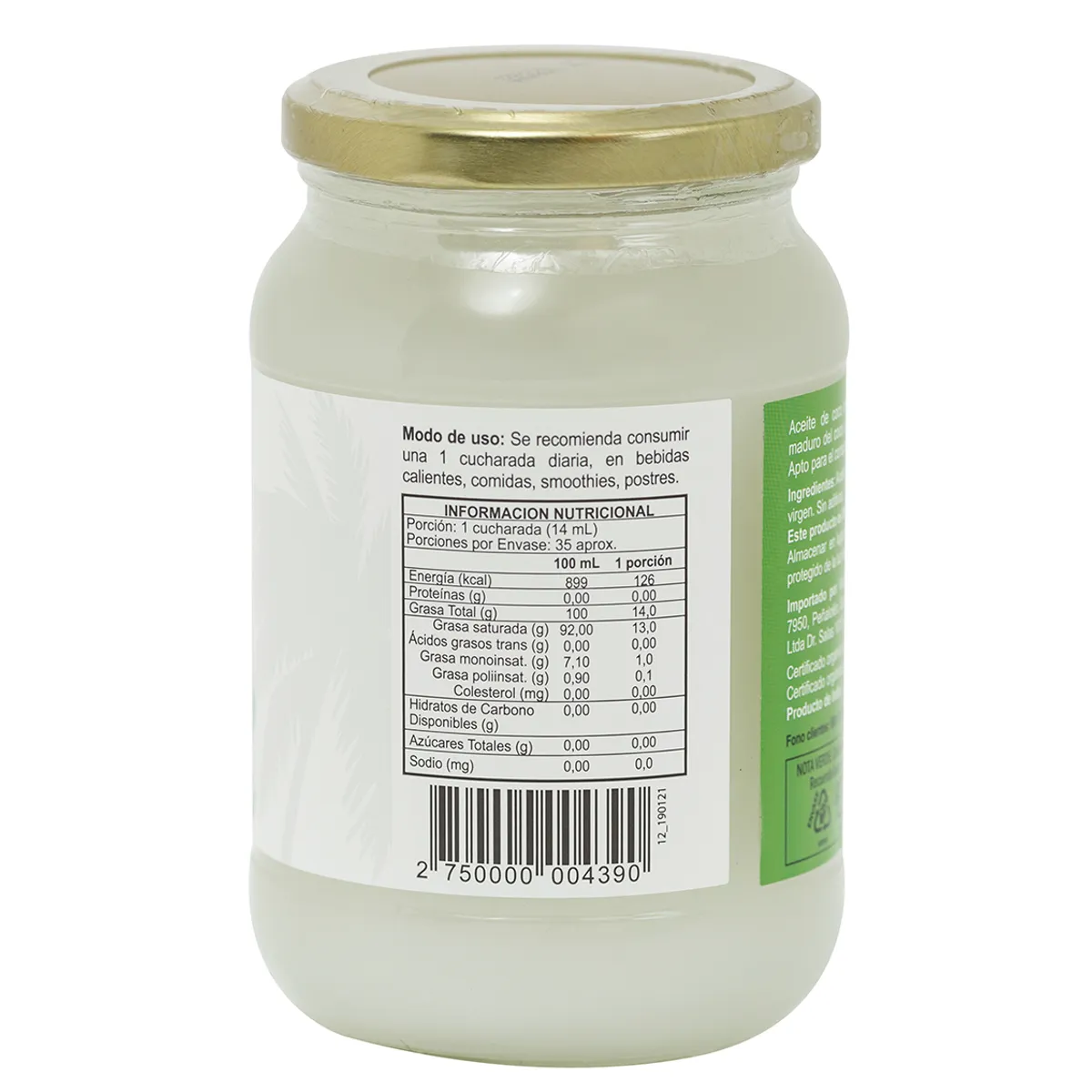 KNOP - Aceite de Coco Orgánico 500 mL