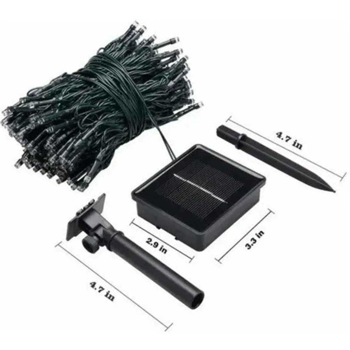 GENERICO - Luces Solares Guirnalda Calida 10 Metros 100 Led