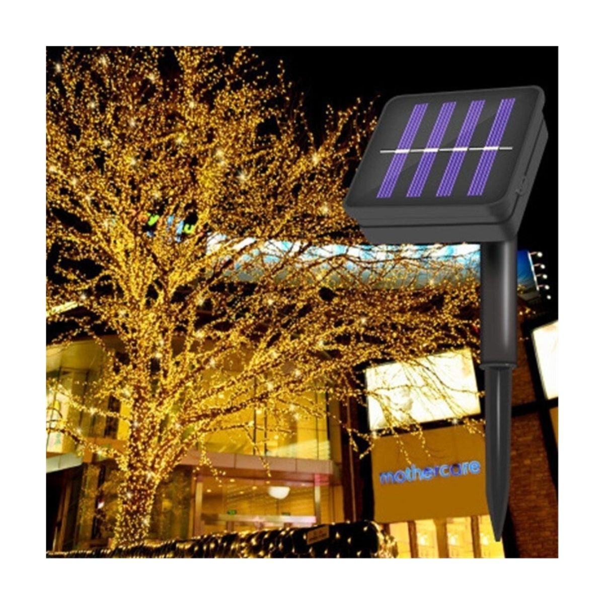 GENERICO - Luces Solares Guirnalda Calida 10 Metros 100 Led