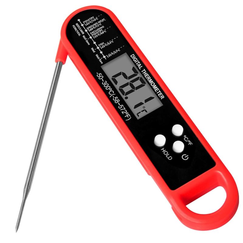 GENERICO - Termometro Digital Cocina Carnes 300 °C Con Sonda + Magneto