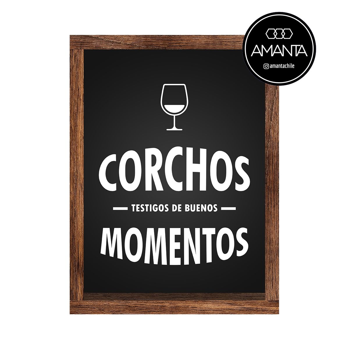 GENERICO - Cuadro guarda corchos Deco Testigos de buenos momentos