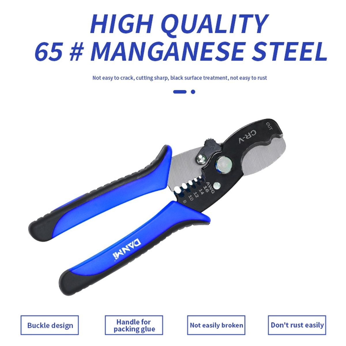 GENERICO - Pelacables Con Mango De Goma Multifuncional Profesional