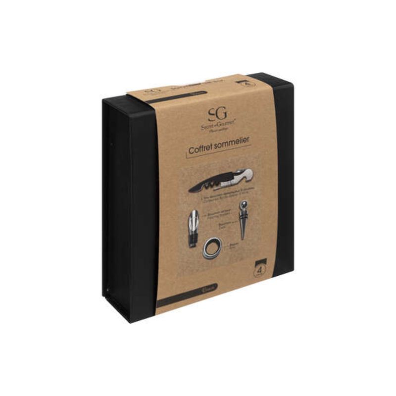 SECRET DE GOURMET - Kit de Vino 4 piezas Lux SECRET DE GOURMET