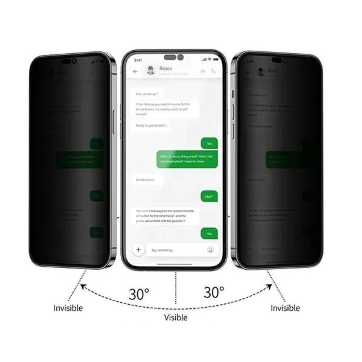 GENERICO - Lámina Mica Privacidad 3d Anti-espía Para iPhone 15 Pro Max