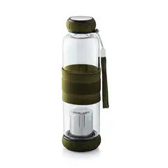 GENERICO - Infusores De Te Y Hierbas Infusor Te Botella Vidrio 420mL Marron